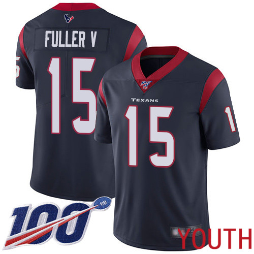Houston Texans Limited Navy Blue Youth Will Fuller V Home Jersey NFL Football 15 100th Season Vapor Untouchable
